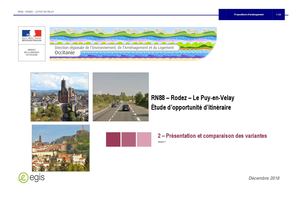 RN88 – Rodez – Le Puy-en-Velay / Étude d’opportunité d’itinéraire / 2 – Présentation et comparaison des variantes / Version 7