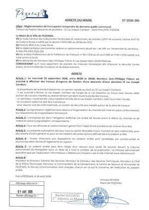 Arrêtés 27 08 2026