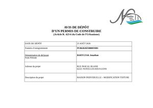 Dépôt PC0626282500005M01