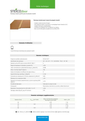 Steico Technical Data Sheet Floor Fra Fr I