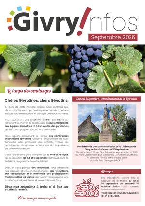 Givry Infos - Septembre 2026