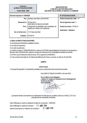 Dp 26 Q 0188 Arrêté