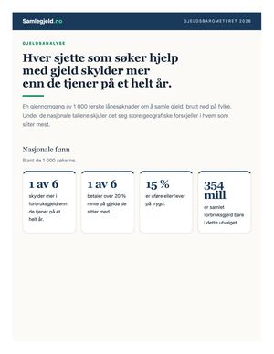 Gjeldsbarometeret: nordmenns forbruksgjeld i tall
