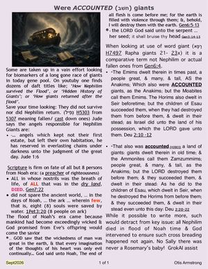 Nephilim Erased in Noah Flood! Period.