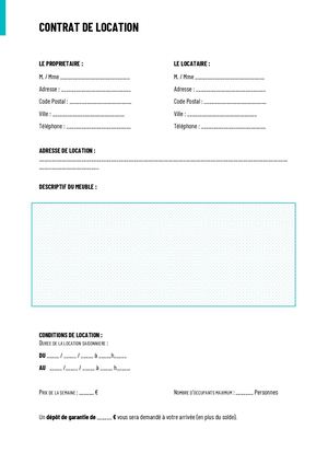 Contrat De Location Exemple