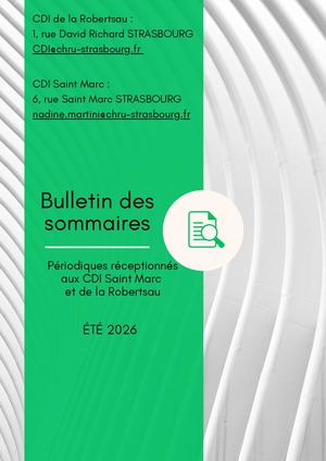 Bulletin Des Sommaires été 2026