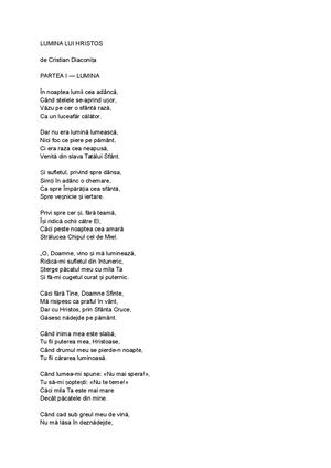 Lumina Lui Hristos de Cristian Diaconița