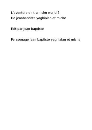 Jean Baptiste Livre Train Sim World 2 Livre 1