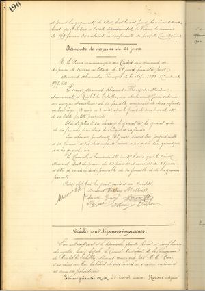 1900 - Délibérations