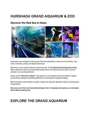 Hurghada Grand Aquarium & Zoo