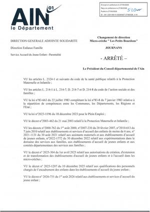 Changement De Direction Et De Dénomination Les Petits Bourdons JOURNANS