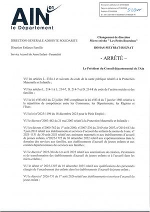 Changement De Direction- Les Petits Bourdons BOHAS MEYRIAT RIGNAT
