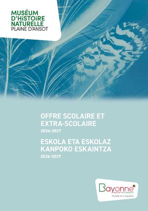 Plaquette pédagogique Muséum d'histoire naturelle de Bayonne 2026