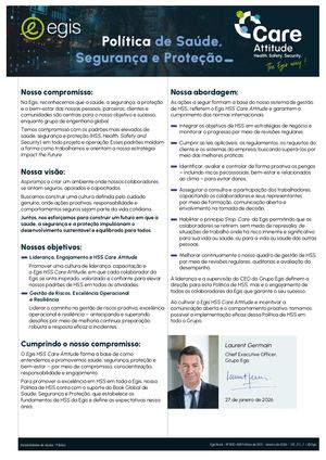 Politica de Saude, Segurança e Proteçao