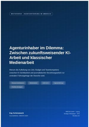 Agenturführung im KI-Zeitalter: GEO versus klassische Medienarbeit? | Kay Schönewerk, 4iMEDIA