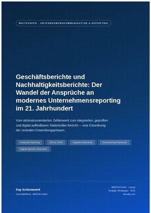 Geschäftsberichte und Nachhaltigkeitsberichte: Modernes Reporting, ESG und CSRD | Kay Schönewerk