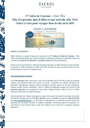 Cp Salon Du Tourisme Sept 26