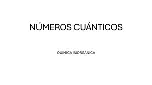 Números Cuánticos