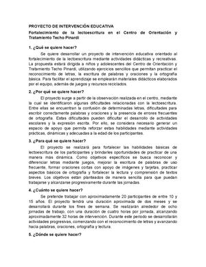 Proyecto De Intervención Techo1
