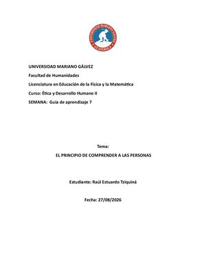 EL PRINCIPIO DE COMPRENDER A LAS PERSONAS