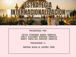 ESTRATEGIA INTERNACIONALIZACION