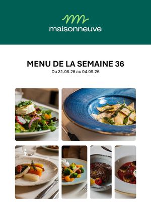 Menu Semainier Semaine 35