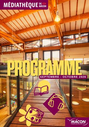 Programmation de la médiathèque de Mâcon de septembre - octobre 2026