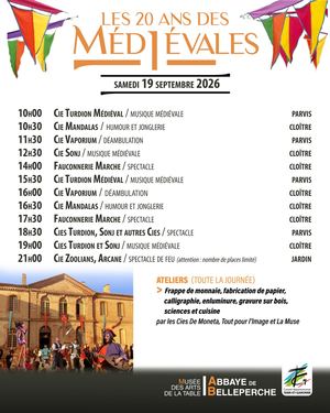 Programme Médiévales 2026