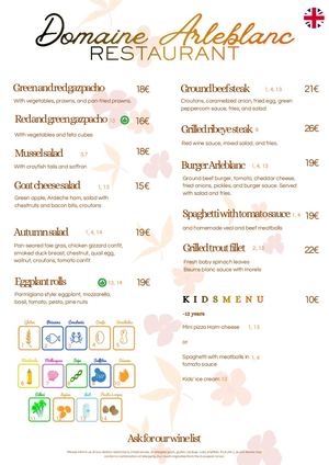 Ang Menu Automne 2026
