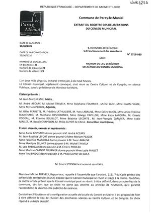 Délibérations CM 30 06 2026