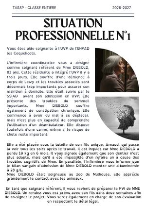 Situation professionnelle n°1 C7 Classe entière