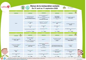 Menu Du 31 Août Au 11 09 26