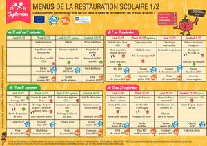 Menus Mensuel Scolaire Septembre Octobre 2026