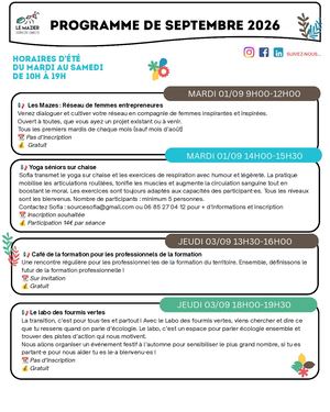 Programme Septembre 26