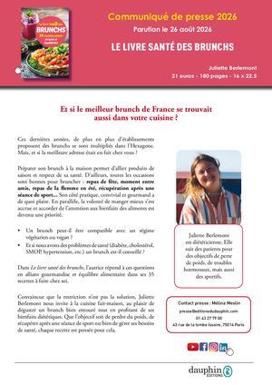 Communiqué de presse - Le livre santé des brunchs