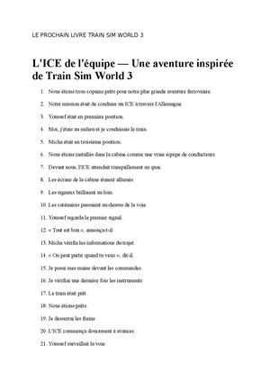 Prochain Livre Train Sim World 3