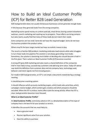 How To Build An Ideal Customer Profile