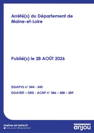 28 Août 2026 Arrêtés Pvs 344 345 Acnp 386 389