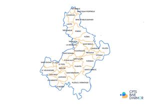 Carte territoire de la CPTS Baie d'Armor