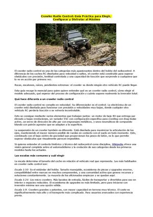 Crawler Radio Control: Guía Práctica para Elegir, Configurar y Disfrutar al Máximo