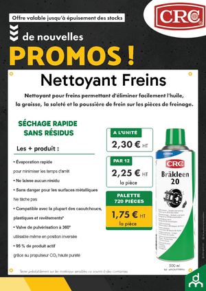 Promo Nettoyant Freins 2026