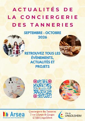 Actualités de la Conciergerie des Tanneries - Sept Oct 2026