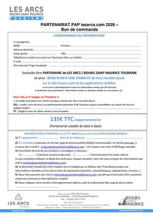 Bon De Partenariat 2026 Mdp