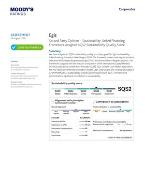 2026 Second Party Opinion – Egis Sustainability-Linked Financing Framework
