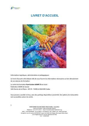 Livret d'Accueil et Règlement intérieur