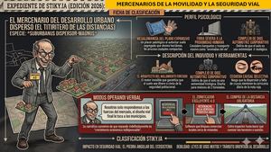 Personajes Del Universo De Los Mercenarios De La Movilidad Y La Seguridad Vial El Mercenario Del Desarrollo Urbano por Stiky.IA 2026
