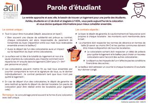Publication Parole d'étudiant Colocation