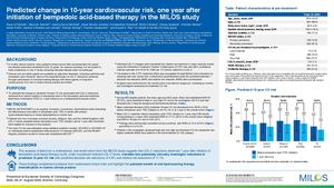 Predicted Change In 10 Year Cardiovascular Risk One Year After Initiation Of Bempedoic Acid Based Therapy
