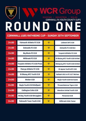 Cornwall FA Youth County Cups - U18s & U16s - Round 1