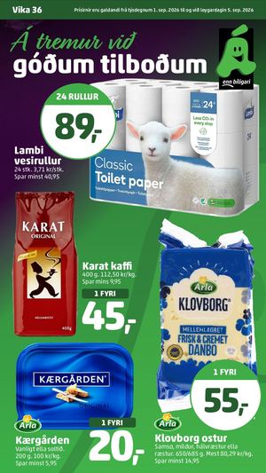Á tilboðsblað vika 36 2026
